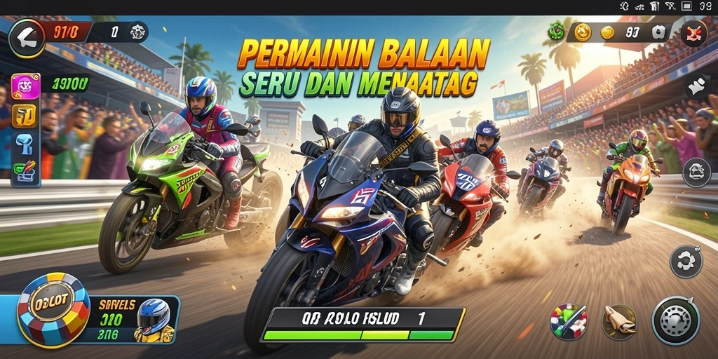 Tampilan gameplay balap yang mendebarkan di 070SLOT.