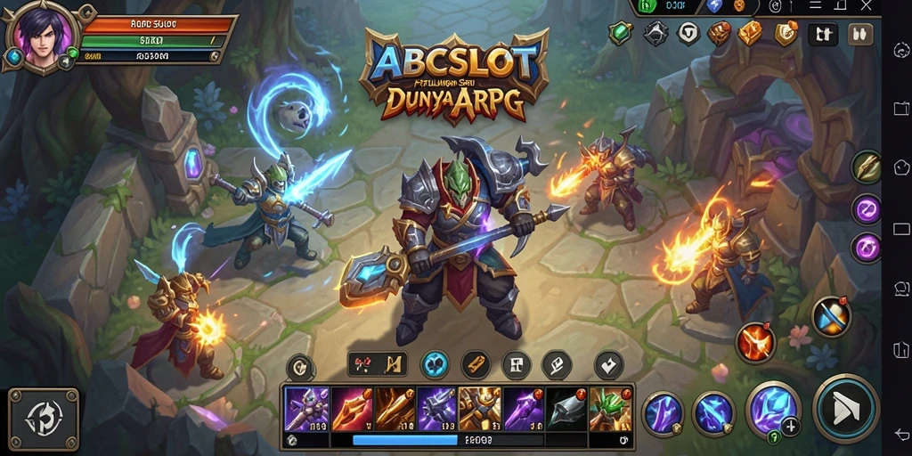 Screenshot gameplay ARPG menampilkan aksi seru dalam <strong>ABCSLOT</strong>.