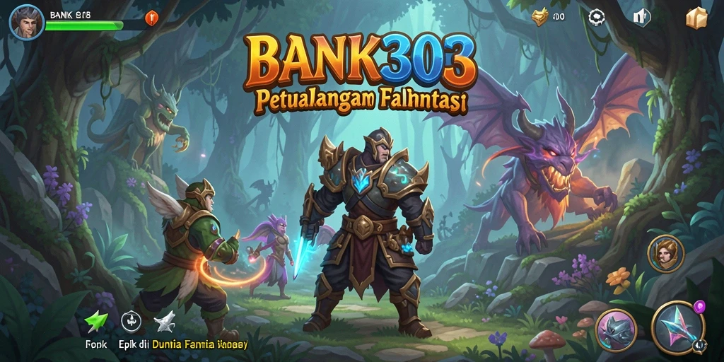 Tangkapan layar BANK303 menunjukkan aksi seru dalam pertempuran RPG.