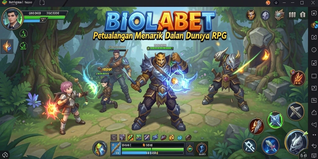 Tampilan screenshot utama BIOLABET menampilkan aksi seru dalam dunia RPG.