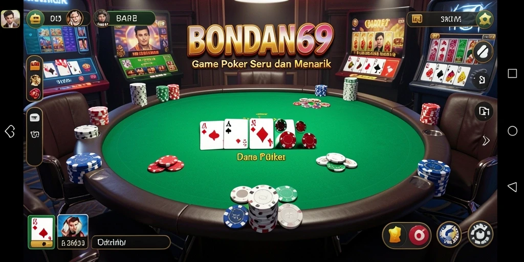Tampilan menarik dari gameplay BONDAN69 Poker.