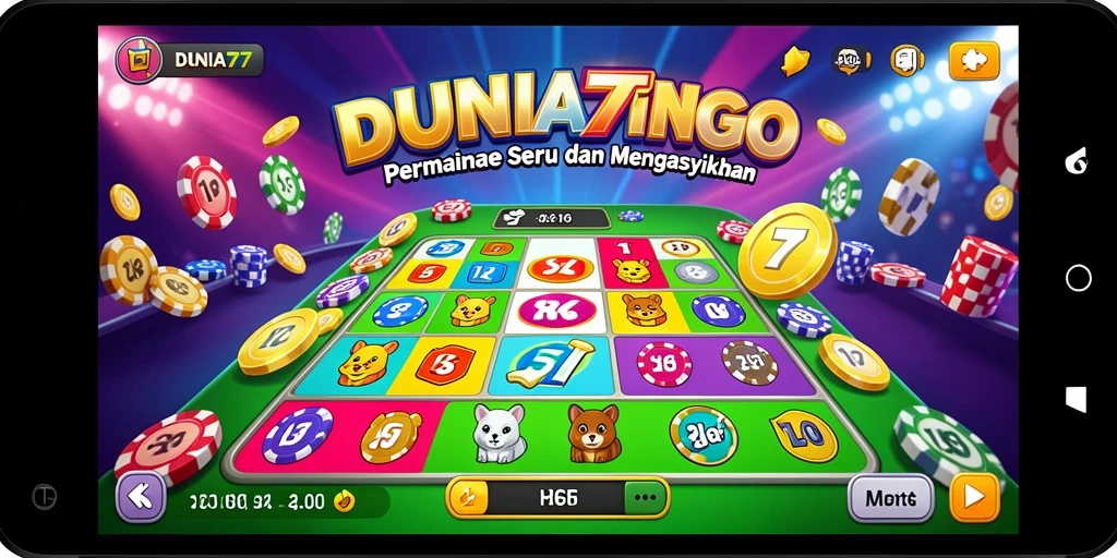 Tampilan gameplay DUNIA77 yang menarik dan interaktif.