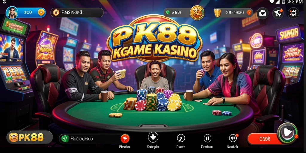 Screenshoot menampilkan aksi seru permainan Kasino PK88.