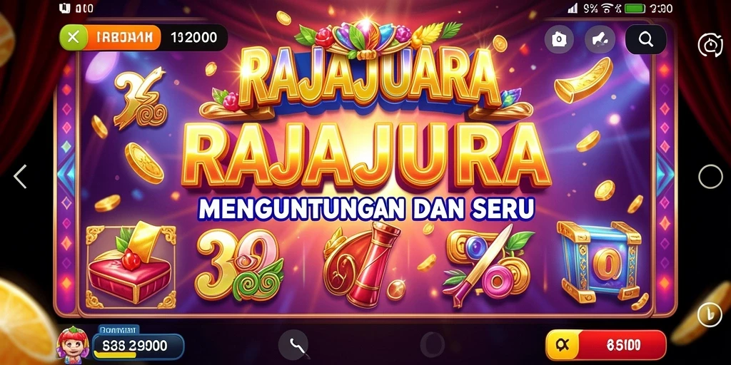 Tampilan gameplay menarik dari RAJAJUARA saat berputar di mesin Slot.