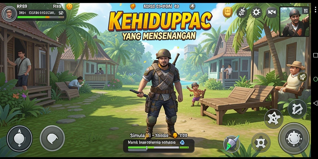 Tampilan gameplay menarik dari RR89 dengan karakter yang berinteraksi.