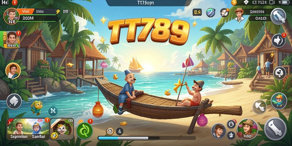 Tampilan gameplay <strong>TT789</strong> yang menyenangkan dan penuh warna.